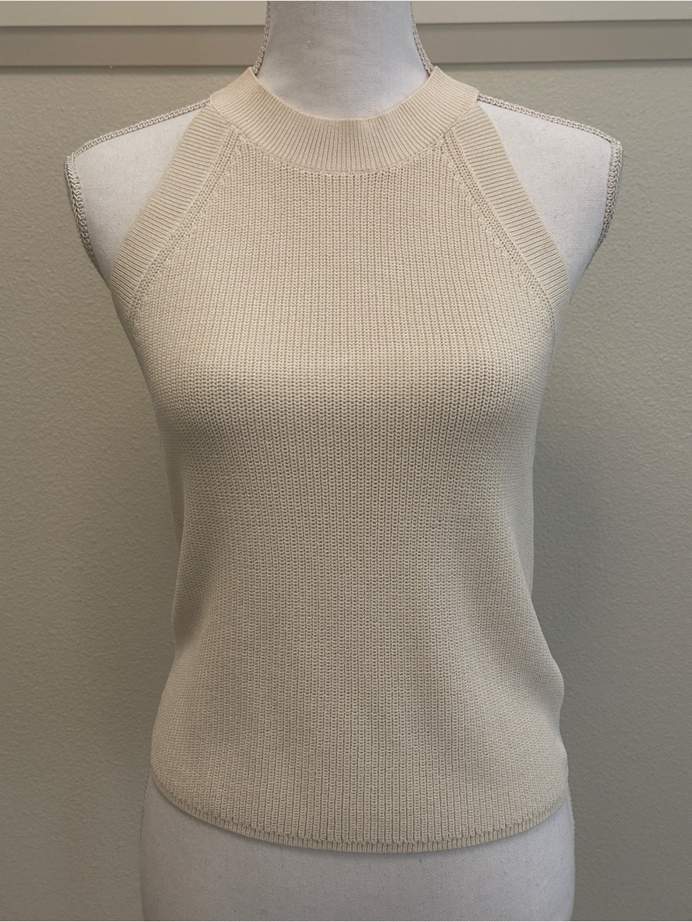 Aritzia Wilfred Cream Knit Tank Top